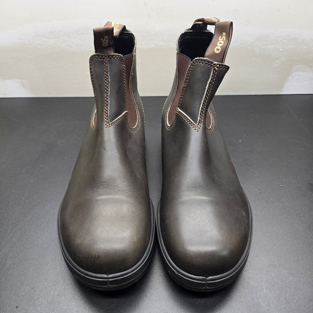 Blundstone 500 Original Stout Brown Leather Chelsea Boots Mens 10 AU 11 US